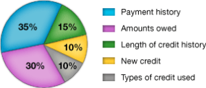 FICO credit score components.