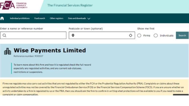 TransferWise in Financial Conduct Authority