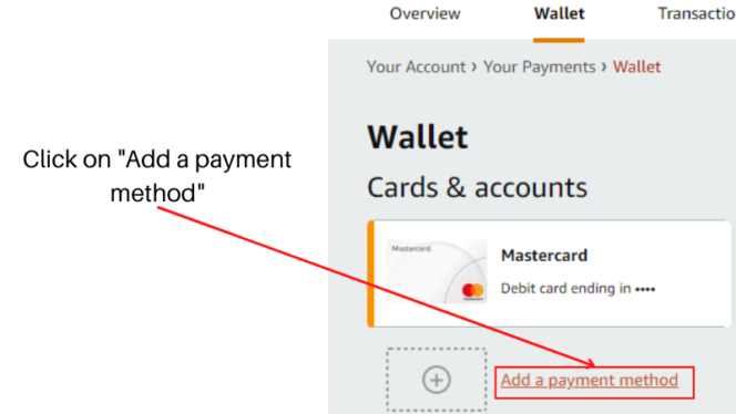 Click on _Add a payment method